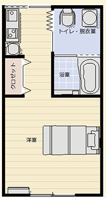 シニアホームこもれびの間取り図