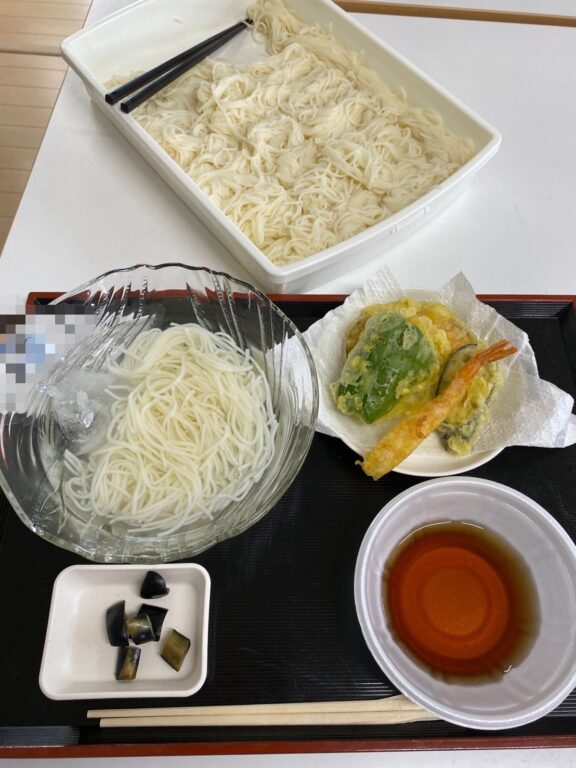 そうめんと天ぷら