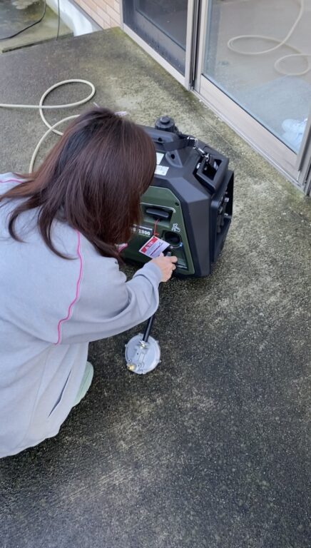 発電機の使用方法の確認